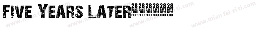 Five Years Later字体转换